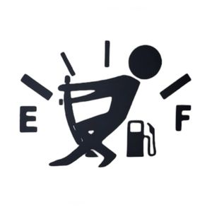 Low On Gas Male Decal